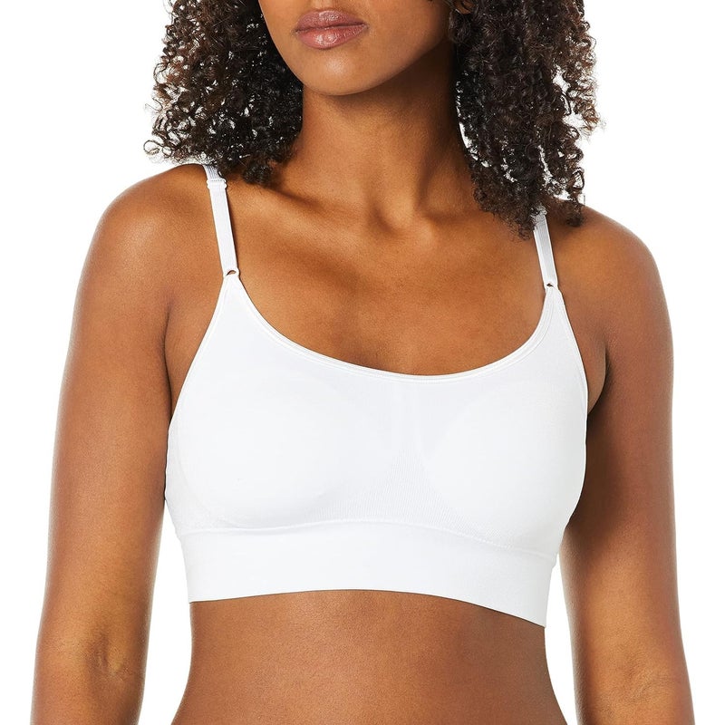 Warner's womens Blissful Benefits Dig-free Comfort Band With Seamless Stretch Wireless Lightly Lined Comfort Rm0 T Shirt Bra, White, Small US - Image 1